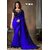 Mastani Blue Embroidered Georgette Casual Saree With Blouse