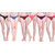Dollar Missy Pack Of 6  Multicolor Outer Elastic  Women'S Bikini Assorted