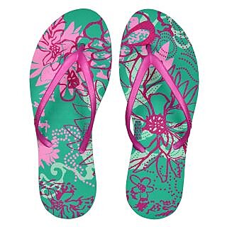Shop Ladies Hawai Green Chappal Online - Shopclues