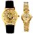 ROSRA TRANSPARENT  GOLD PLATED COUPLE WATCH-04