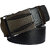 Ws deal black auto lock buckle belt with double stitching