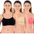BeautyAid Premiun Women's Sports Bra (Pack of 3)