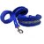 Petshop7 Nylon Dog Collar  Leash with Fur 0.75 Inch-Blue-Small (13.50-18 inch)