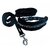 Petshop7 Nylon Dog Collar  Leash with Fur 1.25 Inch-Black-Large