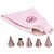 NOOR Cake Decorating Reusable Icing Bag with 5 Steel nozzles