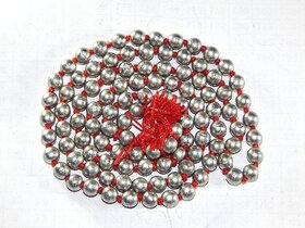 Siddha Rasa Mani Mala 16 Shanskar Yukt Parad 108 + 1 beads 5mm (238gram) for Pooja with free Jata Shankar