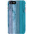 Fiobs Designer Phone Back Case Cover   7 ( Wood Look Blue Ink Oil Paint Wood Look )