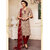 Coffee color Elegant Designer Embroidered Chanderi Semi Stitched salwar suit With Dupatta EP0159