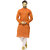 RG Designers Men's Orange Cotton Kurta Pajama Set
