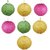 Skycandle 14 Inch Multicolor Coloured Round Paper Craft Hanging Lights Pack Of 7