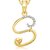JNB Jewellers 'S' Letter Heart Shape American Diamond Pendant Locket Alphabet For Women And Men With Chain Set Love Valentine