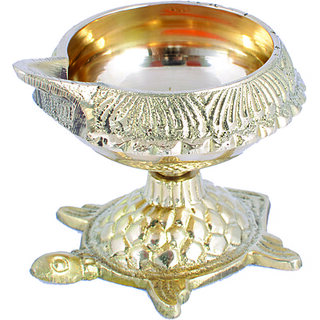                       Brass Antique Pooja Deepak (Kuber)                                              