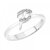 Vighnaharta initial ''P'' Alphabet (CZ) Silver and Rhodium Plated Ring For Girls - VFJ1185FRR16
