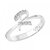 Vighnaharta Initial ''R'' Alphabet (Cz)  Rhodium Plated Alloy Ring For Girls And Women - Vfj1190Frr16