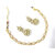 Golden Pearl Simple Necklace With Earring Set