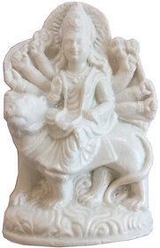Beautiful Hand Crafted Marble Dust Hindu Goddess Maa Durga Statue