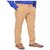 JUST TROUSERS light khaki 100 Cotton Lycra Reguler Fit Full stretchable Mens Sleek pant by JUST TROUSERS