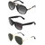 Zyaden Combo of 3 Sunglasses Rectangular,Wayfarer & Aviator Sunglasses
