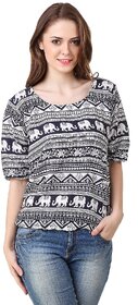 Swagg India Girl's Printed Crepe Top