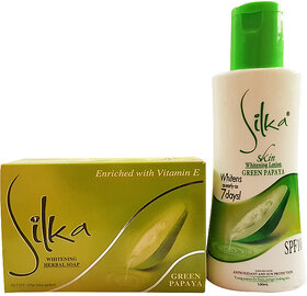 Silka green papaya soap with lotion