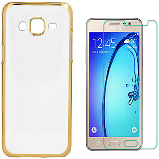 ITbEST Luxury Metal Bumper + Acrylic Mirror Back Cover Case For Samsung Galaxy J7(2016)/J710 - Golden