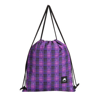 PinStar Zynga String Backpack  Tartan Purple XL