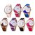Mxre Multicolour Leather Analog Watch - Pack of 7