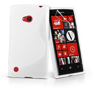                       Nokia Lumia 720 Soft TPU Gel S line Skin Cover Case white                                              