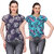 YALINA PLUS Women Combo of two Printed Cotton Short Sleeve Top