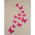Jaamso Royals 'Dark Pink 3D Butterflies' Wall Sticker 1 Combo of 12 Piece (PVC Vinyl, 13 cm x 15 cm , 3D Stickers )