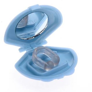 Silicone Anti snore stopper device nose clip sleeping aid 1 piece with case.