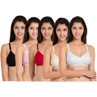 Slr fashion non-pad bra set for women pack of 5