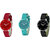 Grandson Red,Green And Black Casual Analog Watch For Girls And Women