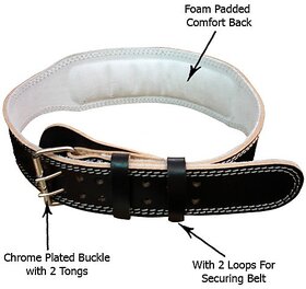 Adjustable Weight Lifting Padded Leather Belt