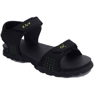 Rod Takes LVI-2-Green Black Velcro Floater Sandals