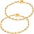 Sparkling Jewellery Gold Plated  Alloy Anklets For Women