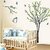 Walltola Wall Sticker- Black Root Tree Brids  Cage(Finished Size  150cm x 90cm)