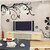 Walltola PVC Black Abstract Wall Sticker - Bedroom Design Art 7043 (150x100 cms) (No of Pieces 1)