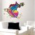 Walltola PVC Multicolor Wall Stickers Abstract Art Krishna (60 X 60 Cms) (No of Pieces 1)