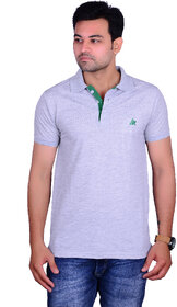 La Milano Men's Gray Polo Neck Tshirt