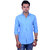 La Milano Men's Sky Blue Slim Fit Casual Shirt