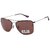 Joe Black JB-598-C3 Brown Rectangular Sunglasses