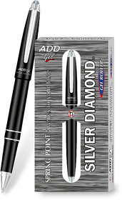 ADD GEL Silver Diamond Gel Roller Pen  -  Blue Set of 3