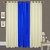 Hdecore Polyester 2 Cream 1 Royal Blue Door Curtain (7 Feet)