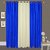 Hdecore Polyester 2 Royal blue 1 Cream Door Curtain (7 Feet)
