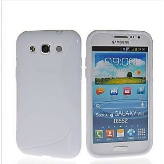 Quality S-line Silicone Back Cover For Samsung Galaxy Grand Quattro i8552-white