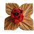 Marvelously Handmade Flower Design Wooden Red Incense Holder