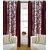 Geo Nature White,Maroon Polyester Door Unstitch Curtain Feet (Combo Of 4)