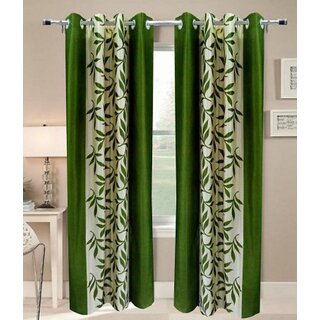 HDecore Green Kolaveri Long door Curtains 1 pc 9ft
