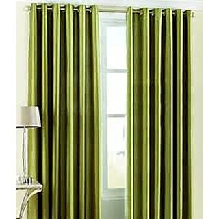 HDecore Green Plain Window Curtain 2 pc 5ft